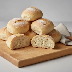 Three pizza rolls (Pizzabröttchen)