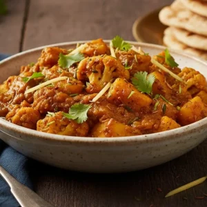 Alu gobi curry with potatoes and cauliflower