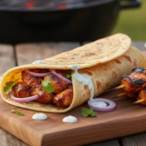 BBQ paratha roll