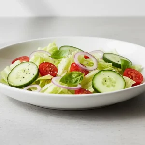 Side salad with fresh vegetables
