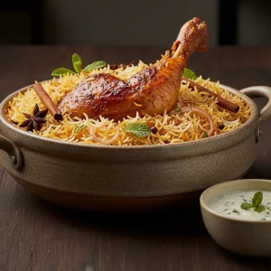 Chicken biryani flavorful chicken and rice