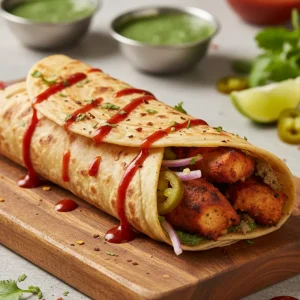 Chilli paratha roll