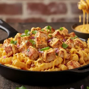 Chilli Cheese Pommes topped with melted cheese and jalapenos