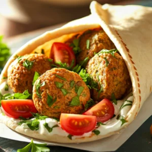 Falafel plate with salad