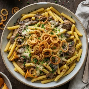 Jägerspätzle with mushroom gravy