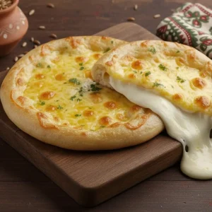 Cheese naan stuffed with melted cheese