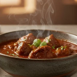 Lamb curry cooked in aromatic spices