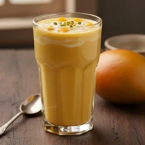 Mango lassi yogurt drink
