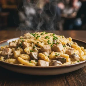 Creamy rahmspätzle egg noodles