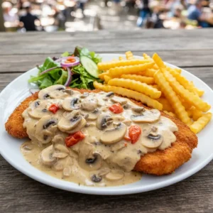 Jäger schnitzel with mushroom sauce