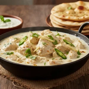White karahi creamy curry dish