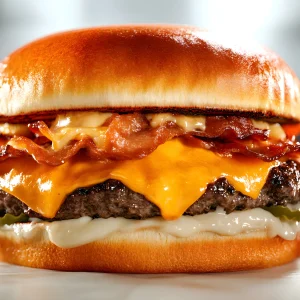 Extra-large cheeseburger